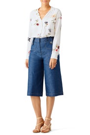 White Floral Ansley Button Down by Equipment