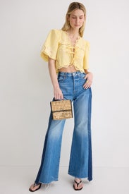 Tux Sidestepper Frayed Jeans by MOTHER