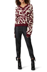 Abstract Devon V-Neck Sweater by Nanushka