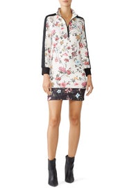White Floral Sheath by Pam & Gela