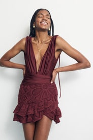 Camila Coelho Crochet Mini Dress by PatBO