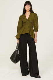 Plaid Poplin Top by Proenza Schouler White Label