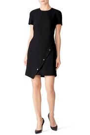 Black Barbara Button Dress by Rebecca Minkoff
