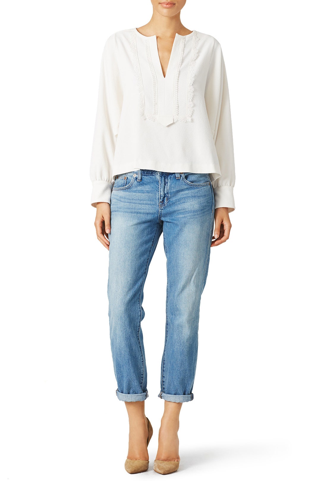 Off White Peasant Top by See by Chloé 0