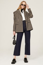 Plaid Oversized Blazer by Something Navy
