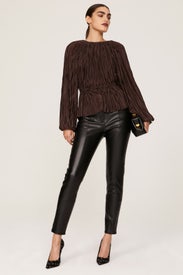 Pleated Peplum Top by Atlein x RTR