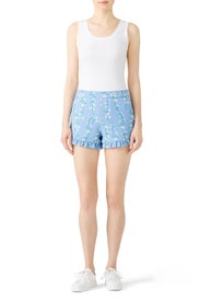 Daisy Vine Ruffle Shorts by Draper James