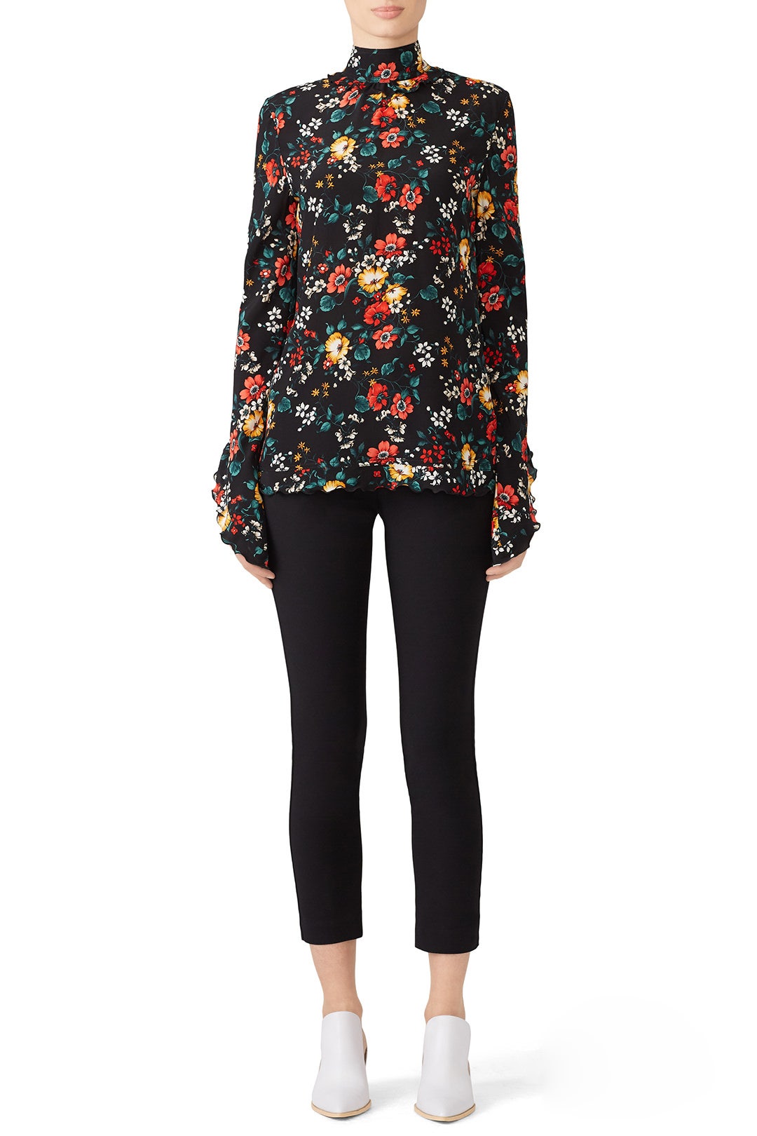 Floral Open Back Blouse by DEREK LAM 0