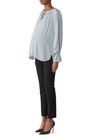 Silver Trace Maternity Top by FOR 2 by Ramy Brook