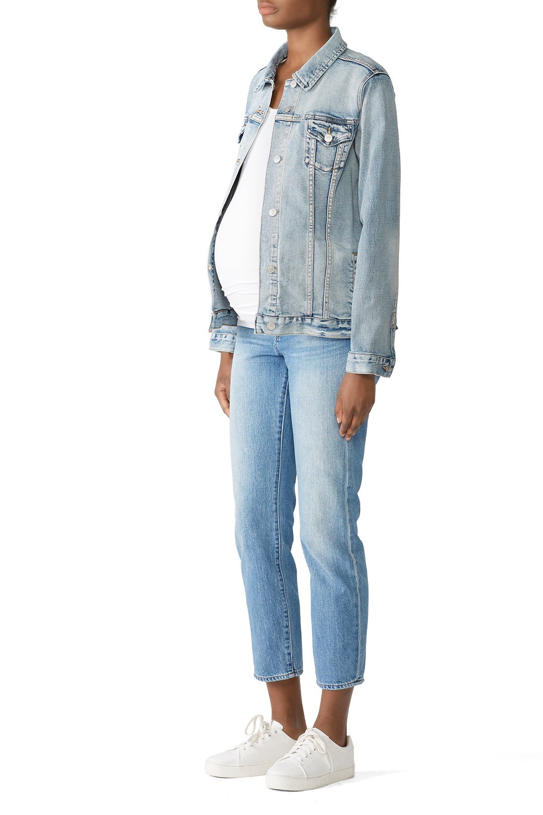 Mama Maternity Denim Jacket by Ingrid & Isabel 0