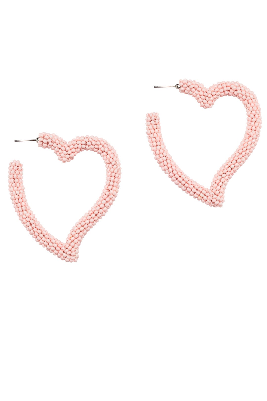 Bubblegum Heart Hoop Earrings by Sachin & Babi Accessories