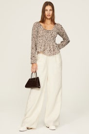 Floral Cinched Front Blouse by Something Navy