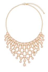 Pink Cascading Stone Necklace by Slate & Willow Accessories