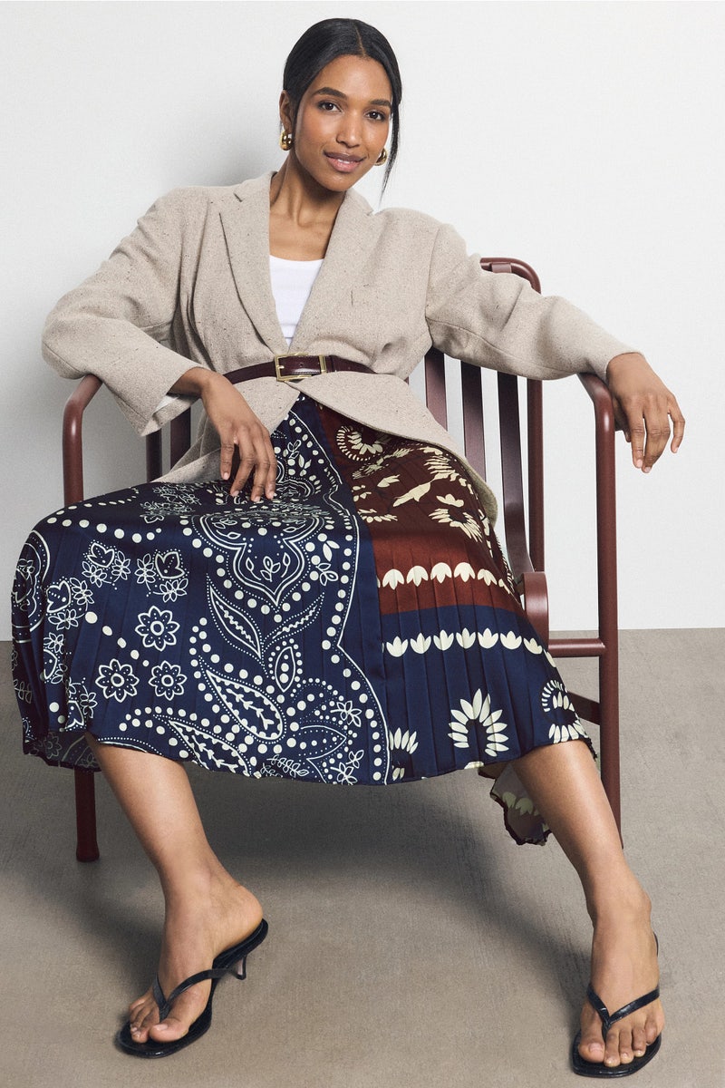 Color Block Pleated Mini Skirt by Weekend Max Mara - Photo 0