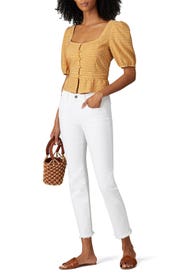 Yellow GIngham Top by BB Dakota