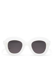 White Lola Round Sunglasses by Céline
