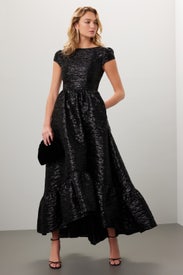 Matte Brocade Dress by Ieena for Mac Duggal
