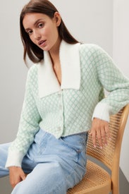 Diamond Knit Cardigan by Louna