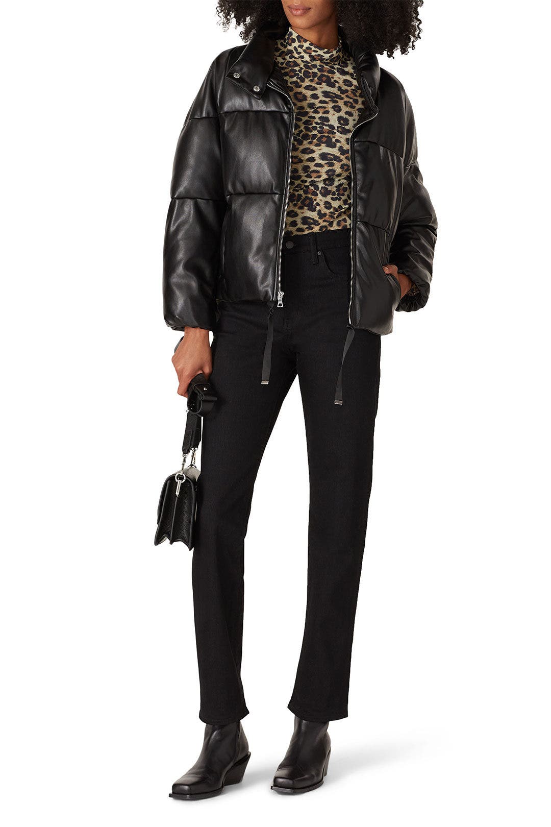 Faux Leather Puffer by Milly 0