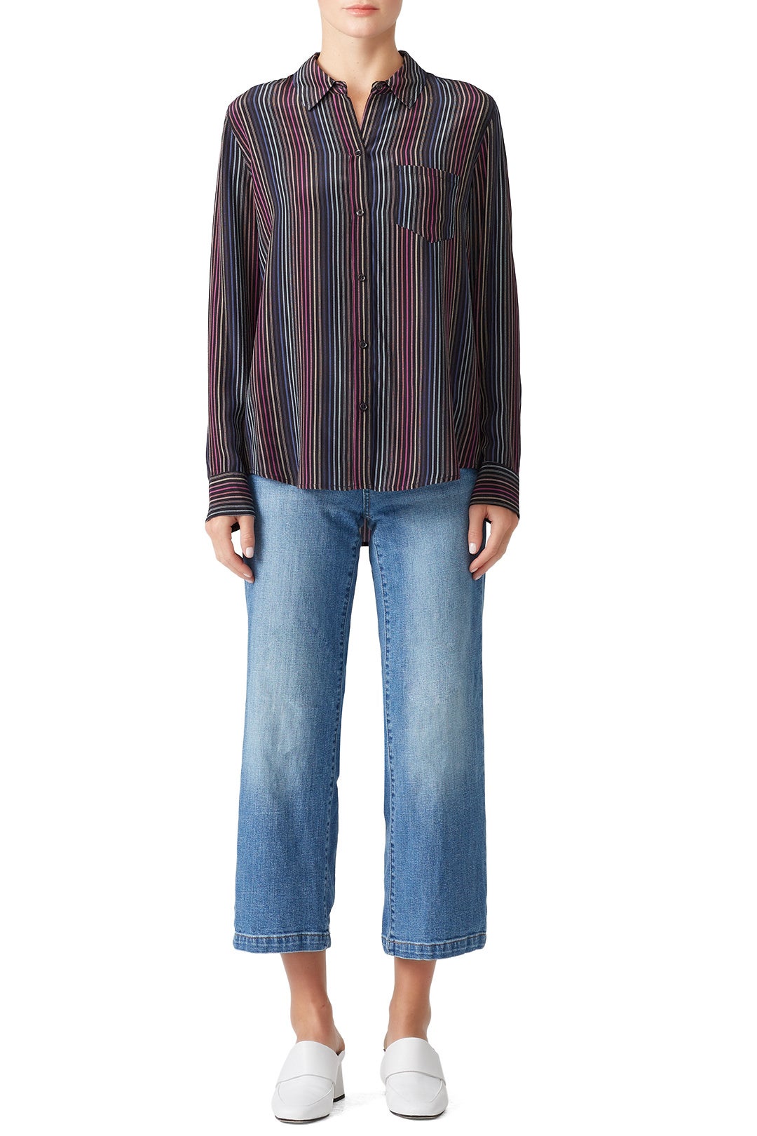 Rainbow Stripe Kate Blouse by Rails 0