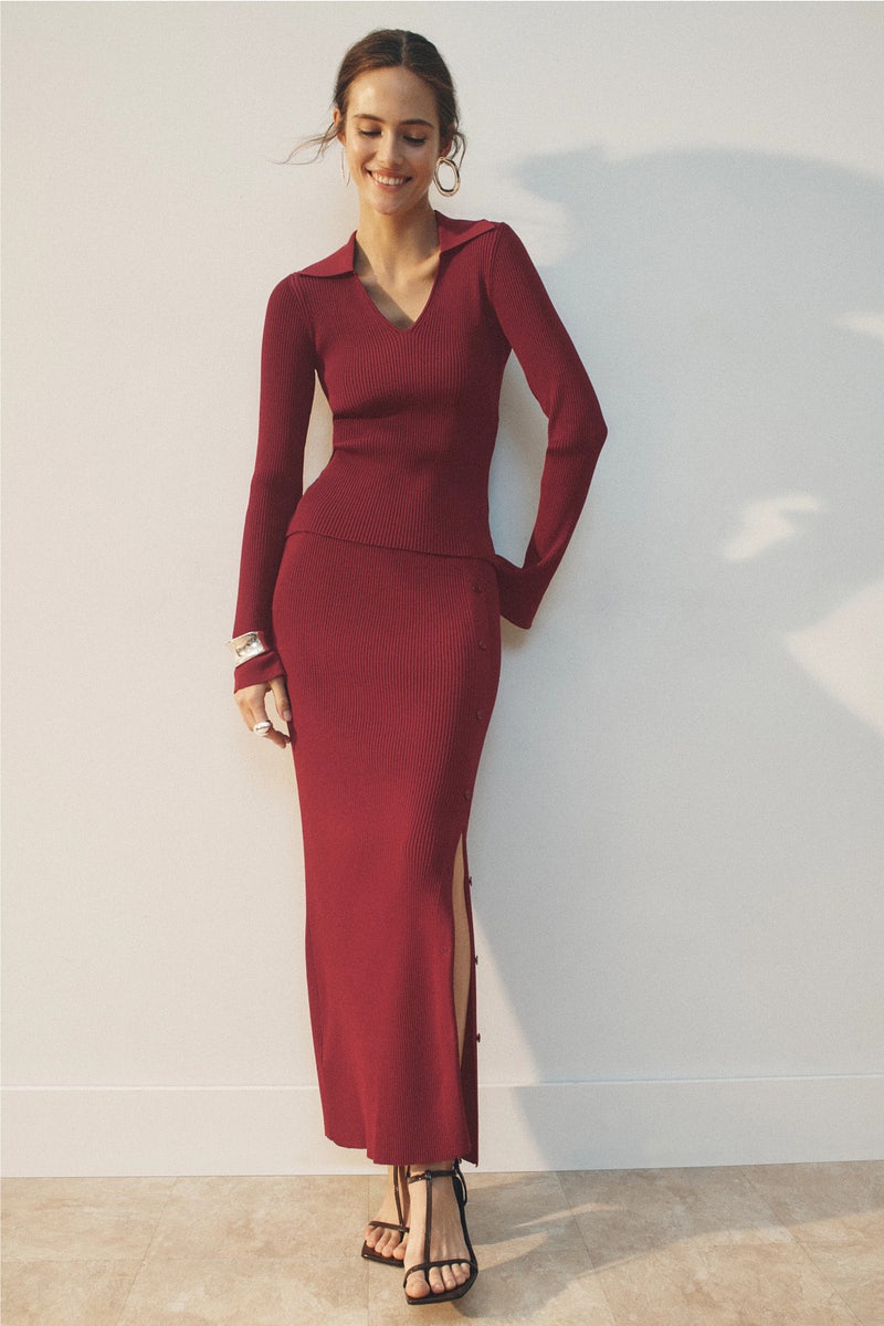 Rib Knit Skirt by SIMKHAI - Photo 0