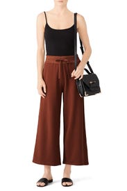 Rust Cropped Knit Culotte by VINCE.