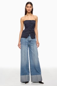 Navy Pinstripe Bustier by DL1961