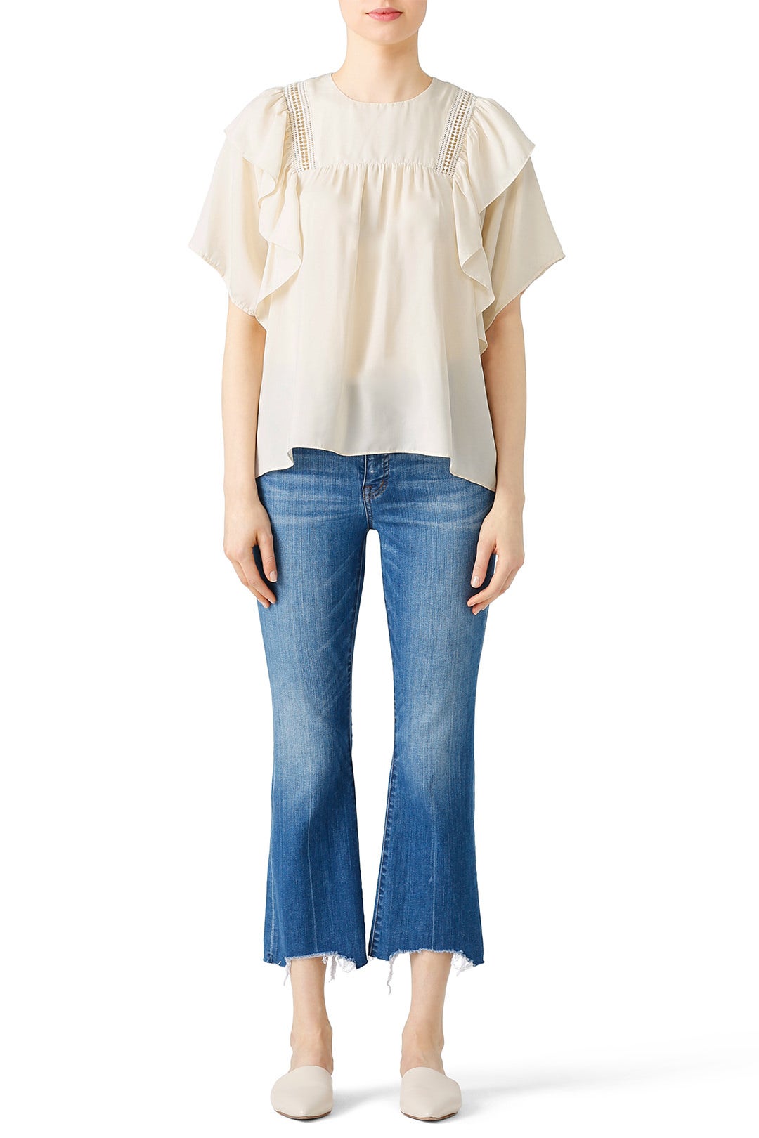 Cream Meryl Top by dRA 0