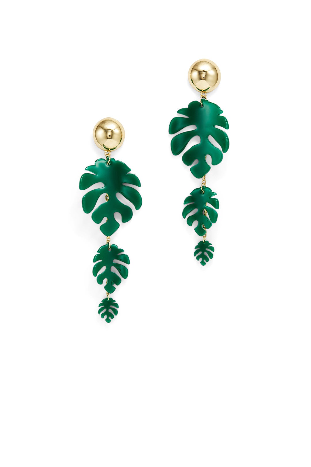 Green Palm Leaf Earrings by Ettika 0