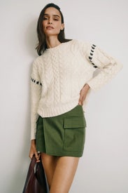 Whipstitch Cableknit Sweater by Layered with Love