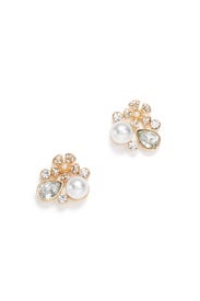 Crystal Pearl Studs by Slate & Willow Accessories