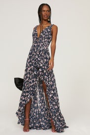 Floral Ruffled Gown by Ieena for Mac Duggal