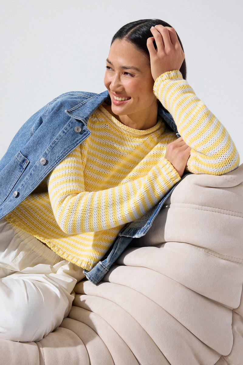 Fine Stripe Mini Marina Sweater by La Ligne - Photo 0