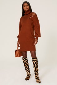 Button Shoulder Sweater Dress by Marissa Webb x RTR