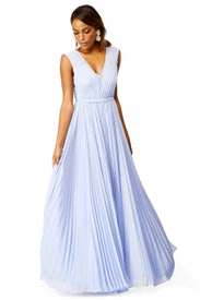 Periwinkle Pleats Gown by Rebecca Taylor NYC