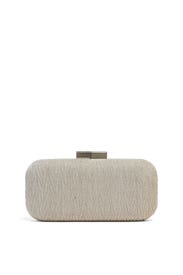 Gold Textured Metallic Box Clutch by Sondra Roberts