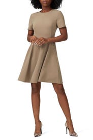 Khaki Paneled Dress by Theory