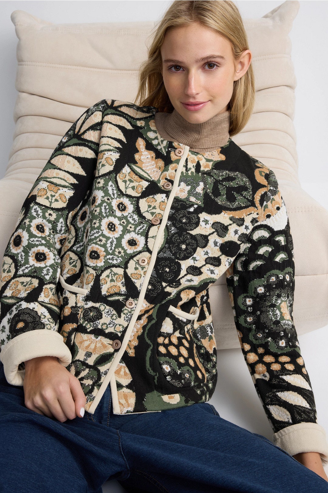 Pasu Floral Print Cardigan by Aldomartins 0