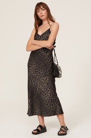 Tierny Leopard Slip Dress by AllSaints