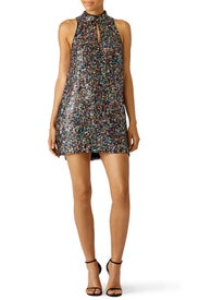 Rainbow Sequin Mod Shift Dress by Cynthia Rowley