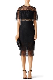 Black Sheer Popover Dress by Cynthia Rowley