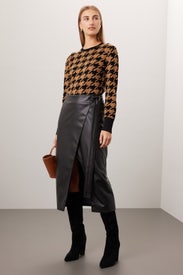 Houndstooth Long Sleeve Sweater by Endless Rose