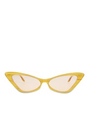 Yellow Cat Eye Sunglasses by Gucci