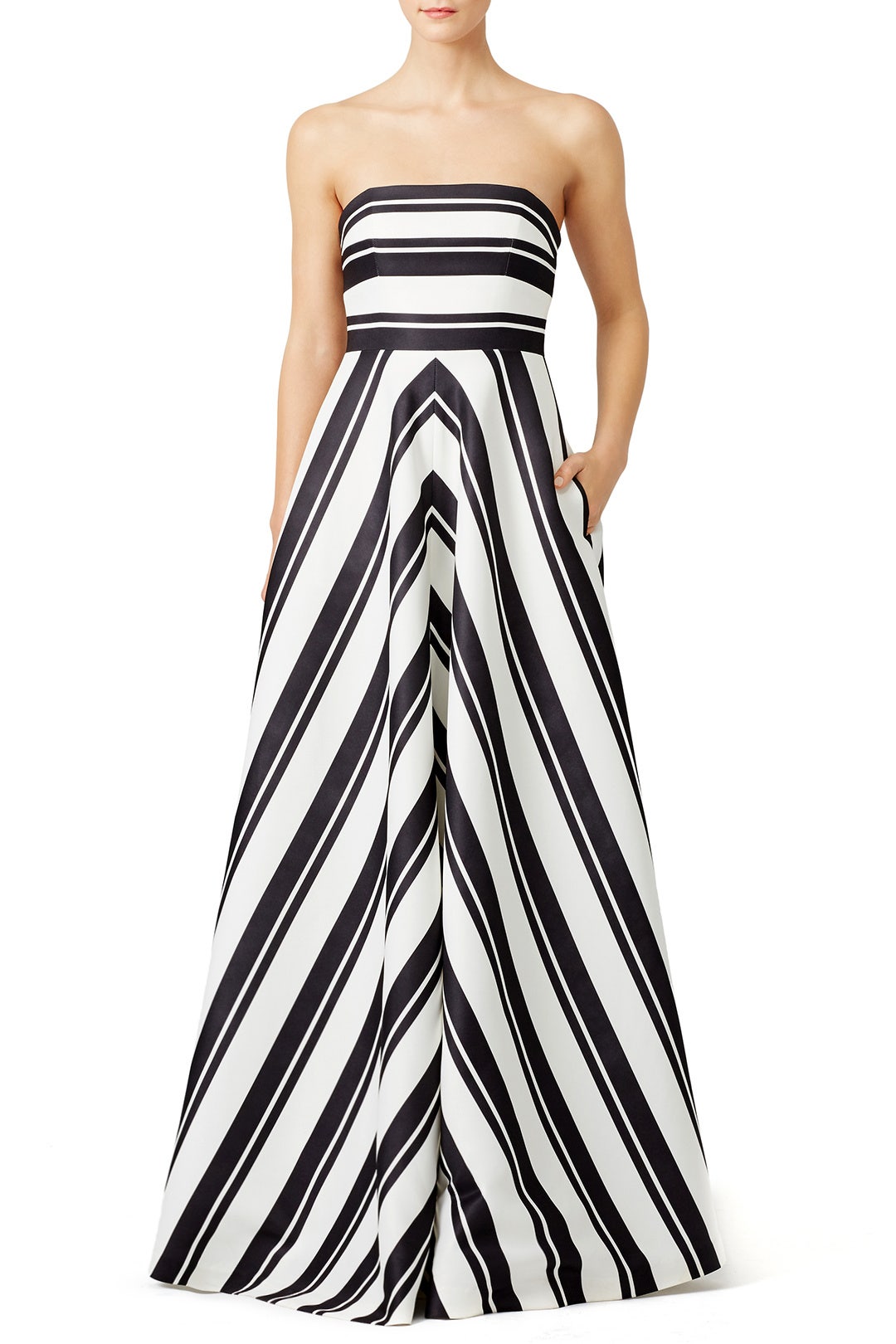 Barber Stripe Gown by HALSTON 0