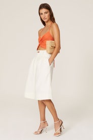 Orange Halter Crop Top by Moon River