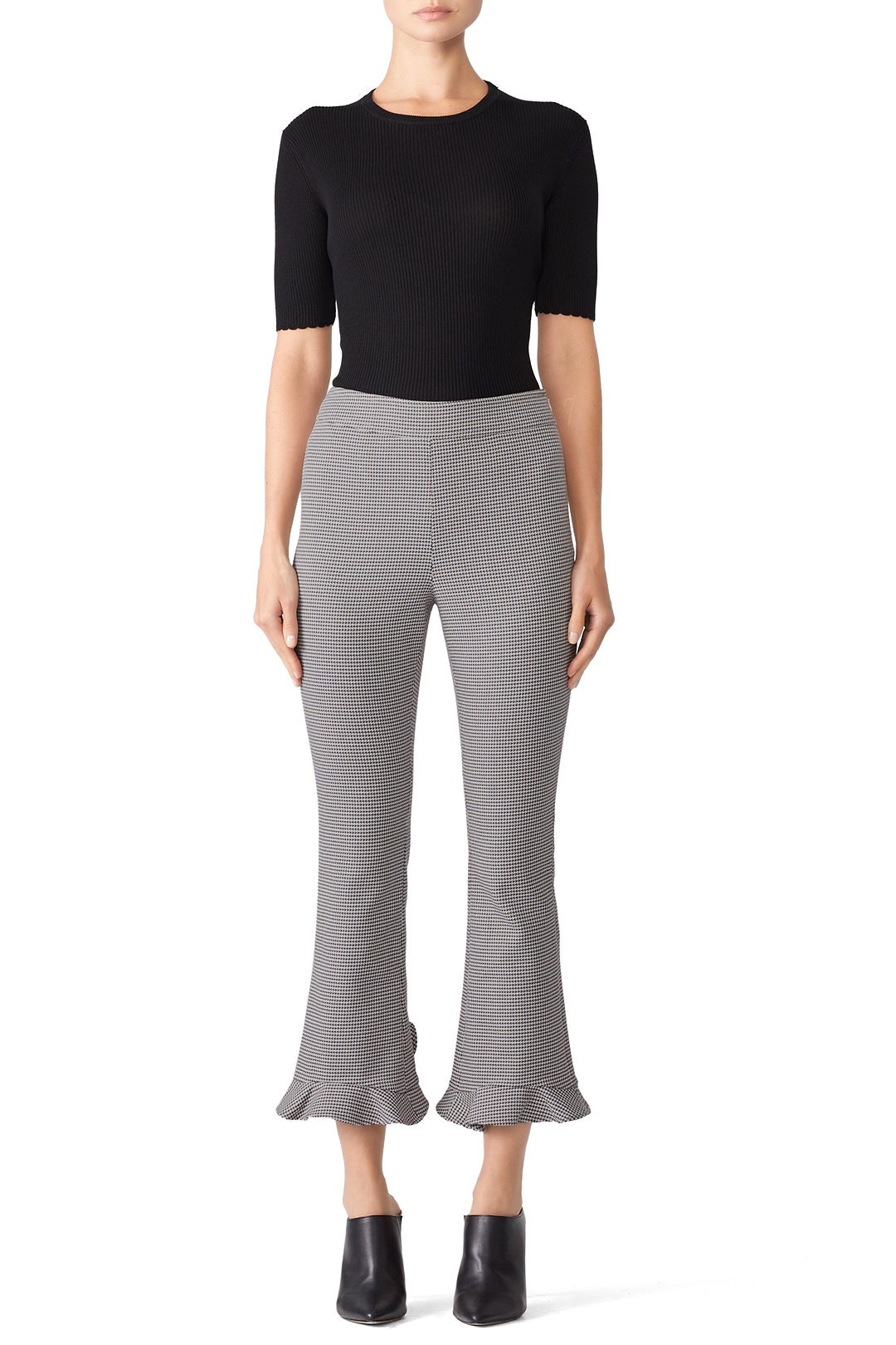 Houndstooth Circle Hem Pants by Opening Ceremony 0