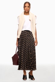 Helena Printed Midi Skirt by Sandro