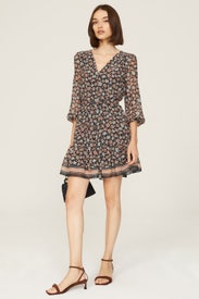 Floral V Neck Dress by Club Monaco
