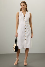 Button Front Pencil Dress by Club Monaco