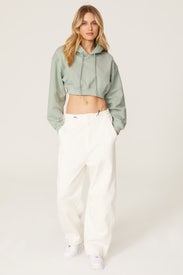 Cropped Hooded Sweatshirt by Hervé By Hervé Léger